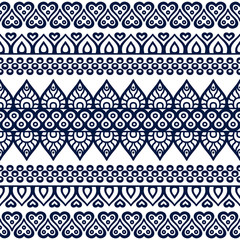 Ethnic floral seamless pattern