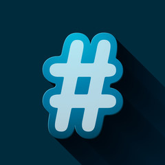 Volume icons symbol: Number sign