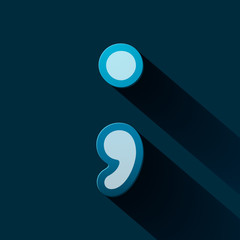 Volume icons symbol: Semicolon