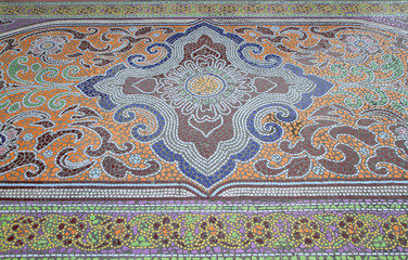 Mosaic tiled floor