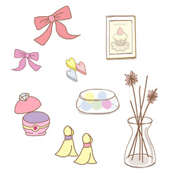 かわいい雑貨のイラストセット