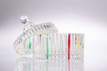 jar. crystal jar on a background.