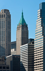 Fototapeta na wymiar U.S.A., New York,Manhattan,skyline of the city seen from East river