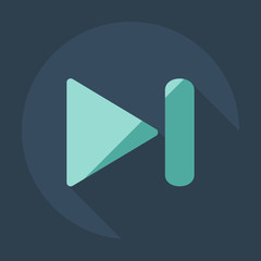 Flat modern design with shadow icon player