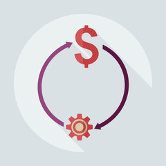 Flat modern design with shadow icons business icon