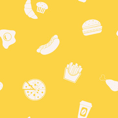 Background with fast food for your design