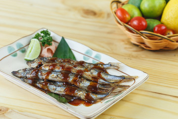 Traditional japanese food, Shishamo Yaki