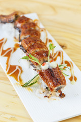 Traditional japanese food, unagi or eel