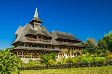 Barsana wooden monastery, Maramures, Romania. Barsana monastery is one of the main point of interest in Maramures area.