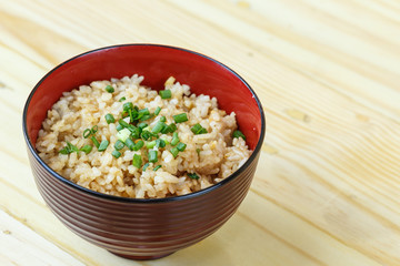 Traditional japanese food, Garic fried with rice
