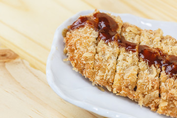 Traditional japanese food, Fried pork (Tonkatsu)