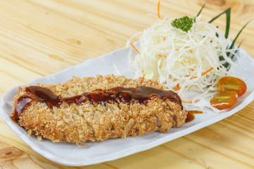 Traditional japanese food, Fried pork (Tonkatsu)