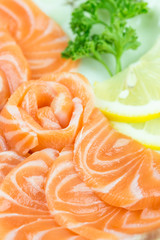 Fresh red salmon texture