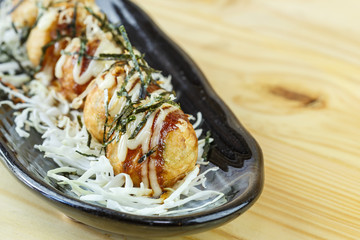 Traditional japanese food, Deep fried Octopus Ball or Takoyaki