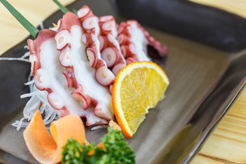 Traditional japanese food, Squid Sashimi