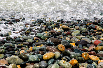 Colorful Stones on Beach