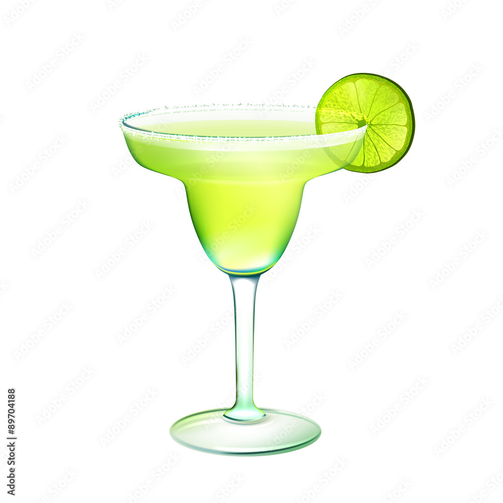 Sticker Margarita cocktail realistic