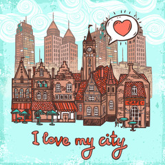 Sketch city background