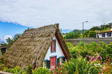 Fototapeta na wymiar rural house in Santana Madeira, Portugal.