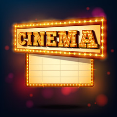 Retro cinema sign