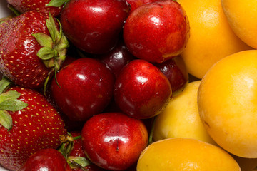 Apricot, Cherry and Strawberry