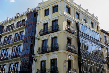 Historic, streets of the city Toledo, medieval architecture and