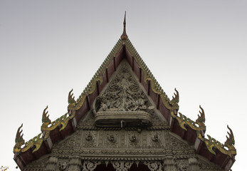 Fototapeta premium Thai Sculpture on Thai temple in Thailand. 