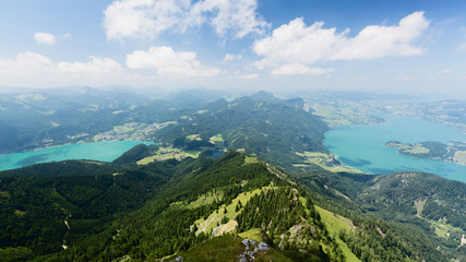 Fototapeta premium Two Mountain Lakes by Summer - Scenic View