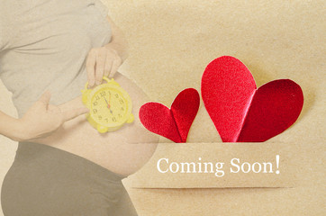 Coming soon. Pregnant woman