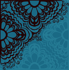drawn by hand lace ornament, abstract background