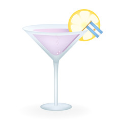 Cocktail Glass With A Flag Of Argentina