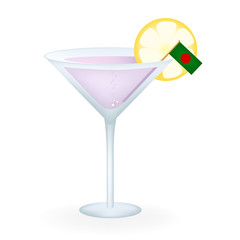Cocktail Glass With A Flag Of Bangladesh