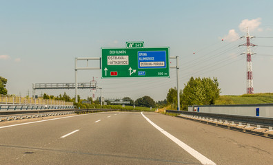 Autobahn D1 Tschechien - obrazy, fototapety, plakaty