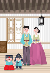 Obraz na płótnie Canvas Korean traditional costume A
