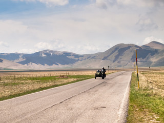 Fototapeta premium Motorcyclists on the road