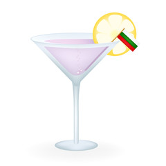 Cocktail Glass With A Flag Of Bulgaria