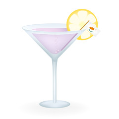 Cocktail Glass With A Flag Of Cyprus