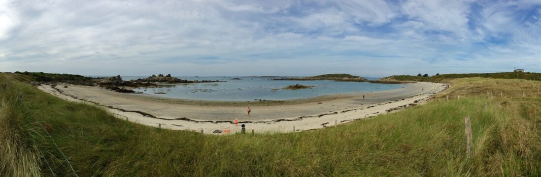 panorama plage de chausey 