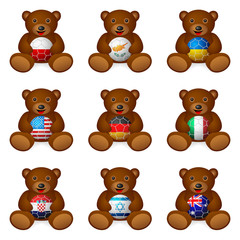 Bear soccer ball flag