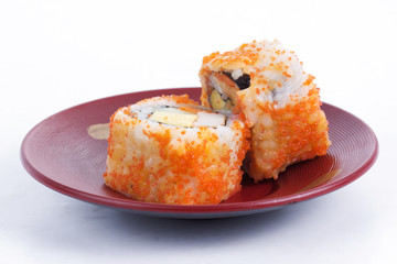 California Roll Maki Sushi with Masago