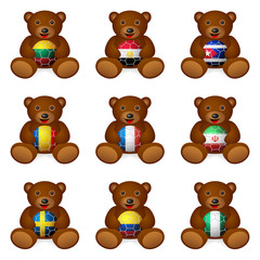 Bear soccer ball flag