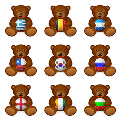 Bear soccer ball flag