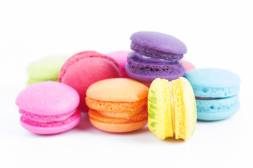 Group of colorful macaroon
