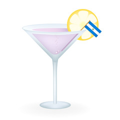 Cocktail Glass With A Flag Of Nicaragua