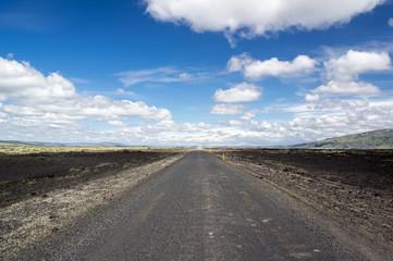 Gravel road in Iceland