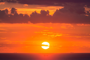 Beautiful sunset sky