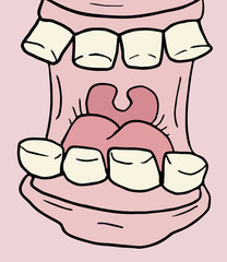 creative comic mouth