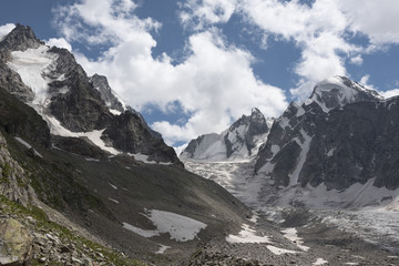 high mountains and glaciers