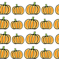 Seamless vector pumpkin pattern