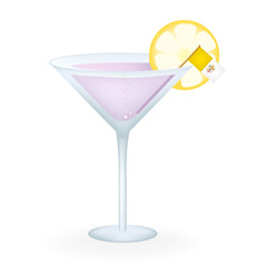Cocktail Glass With A Flag Of Vatican City